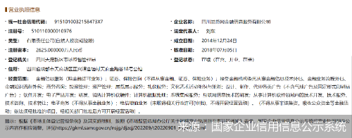 来源：国家企业信用信息公示系统