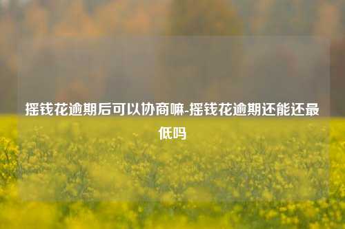 摇钱花逾期后可以协商嘛-摇钱花逾期还能还最低吗